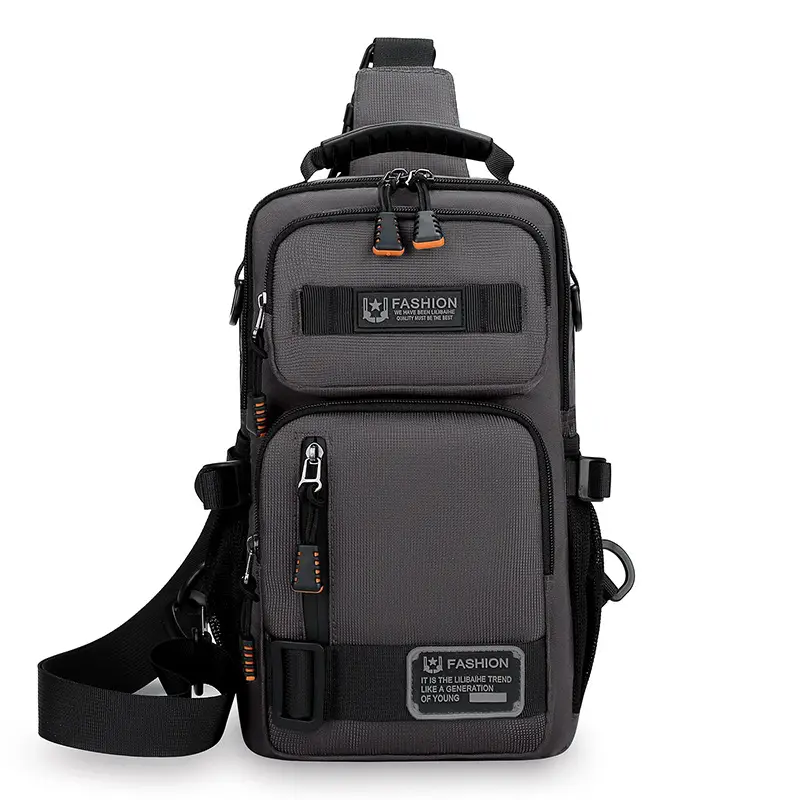 Men's Multi-Purpose Chest Bag Navy Blue Travel Sports Lightweight - Image 2
