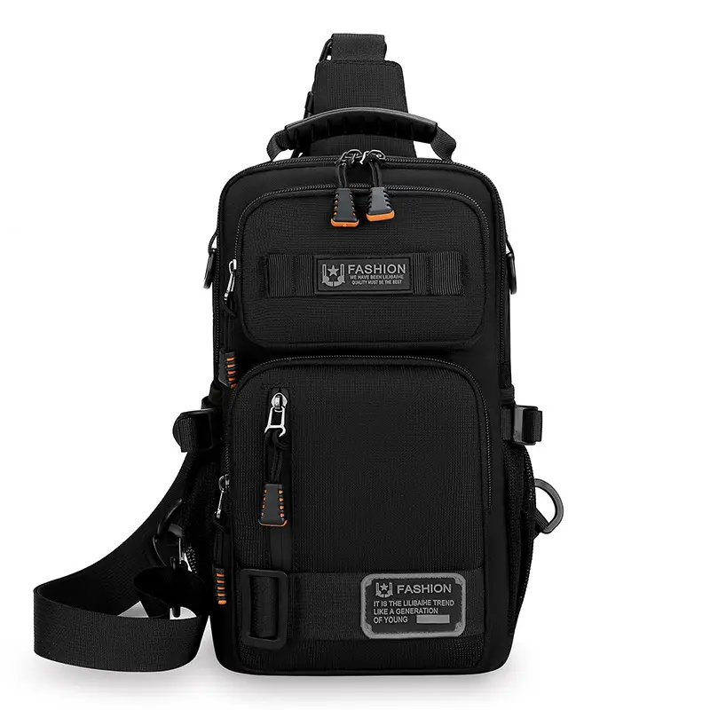 Men's Multi-Purpose Chest Bag Navy Blue Travel Sports Lightweight - Image 3