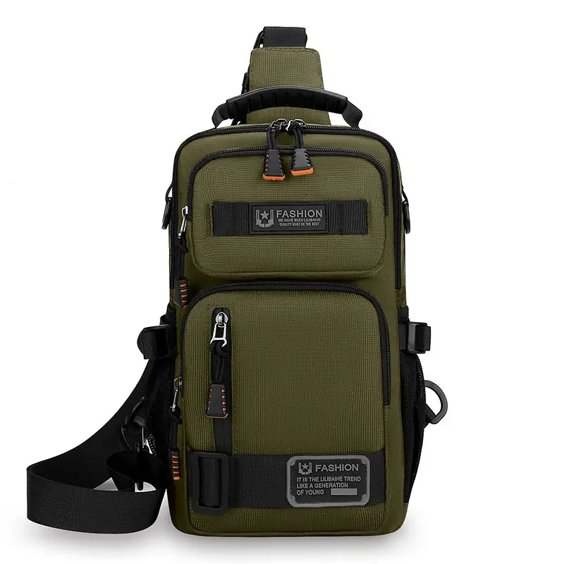 Men's Multi-Purpose Chest Bag Navy Blue Travel Sports Lightweight - Image 4