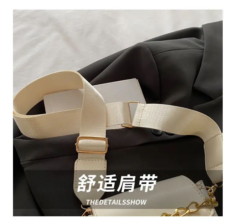 2025 Korean Fashion Crossbody Bag Brown Gold Chain — feature 6