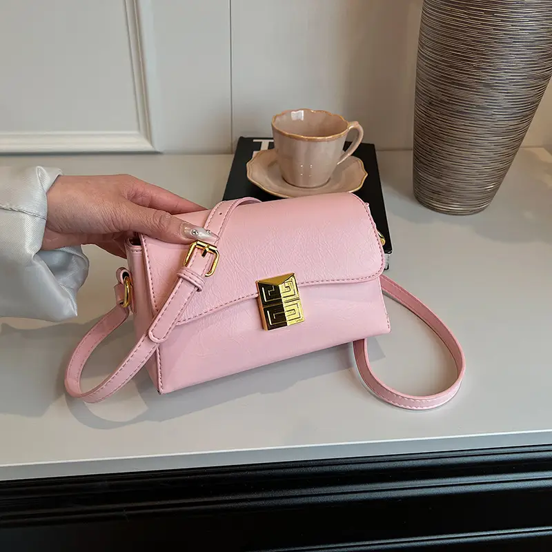 Pink Korean Style Women's Crossbody Bag - Image 4