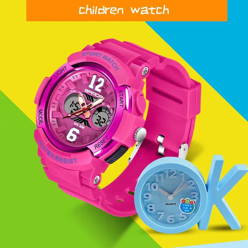 Dual Display Sports Watch for Men Women Waterproof