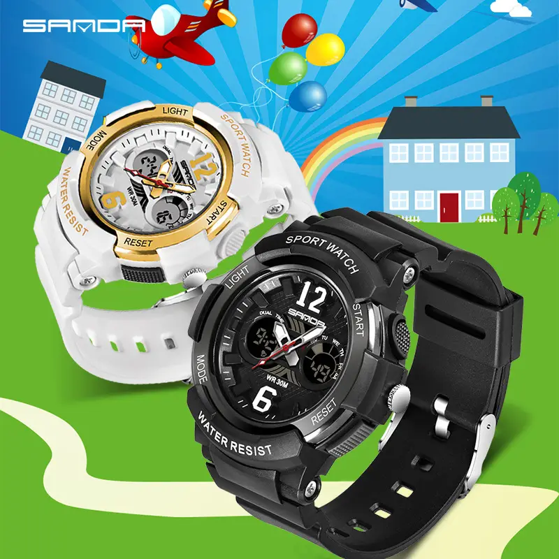 Dual Display Sports Watch for Men Women Waterproof