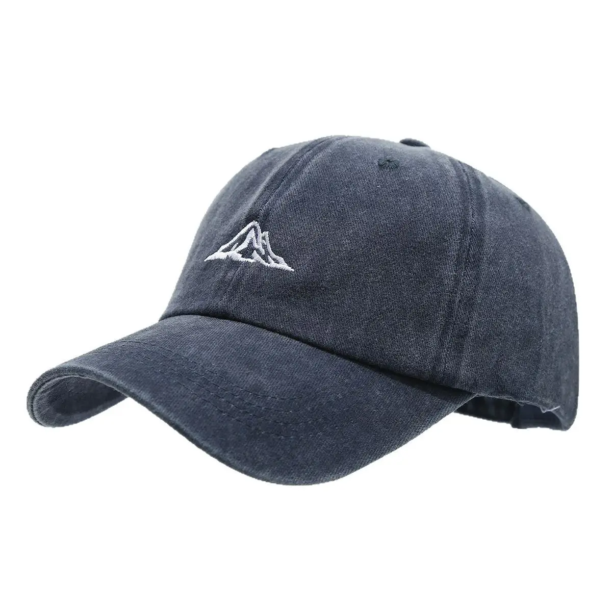 Women's British Vintage Washed Cap with Mountain Embroidery - Image 9
