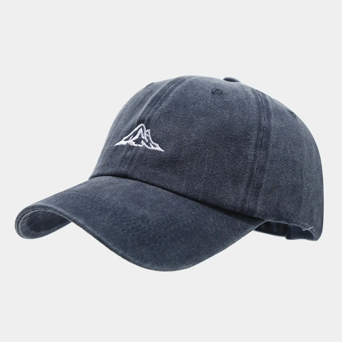 Women's British Vintage Washed Cap with Mountain Embroidery — feature 10
