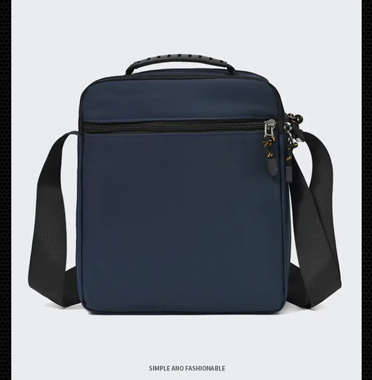 One-Shoulder Crossbody Bag for Men Black Multi-Compartment — feature 18