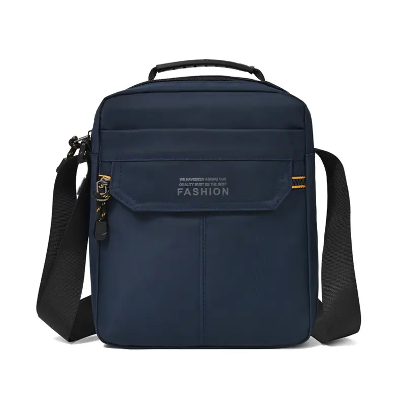 One-Shoulder Crossbody Bag for Men Black Multi-Compartment