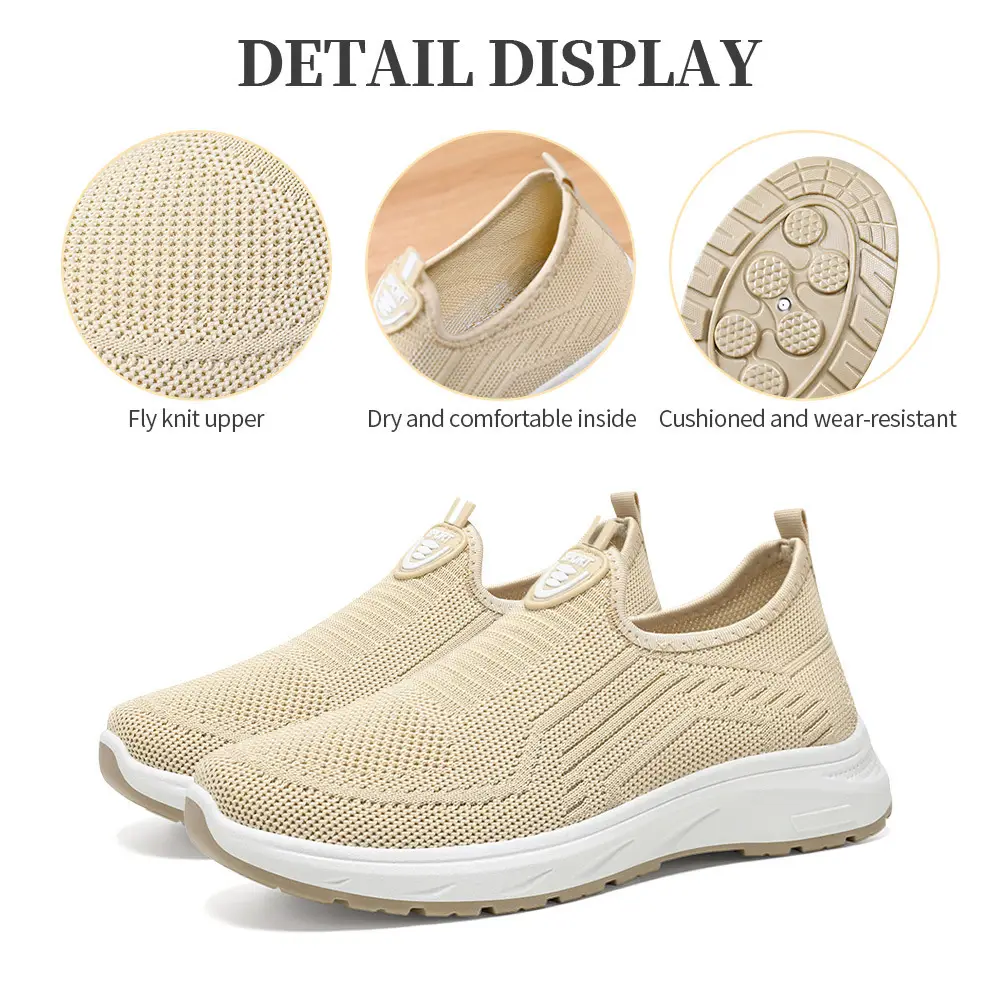 Women's Spring Casual Sports Breathable Cross-Border Large Size Women's Shoes, Women's Soft-Soled Slip-On Lazy Shoes - Image 10
