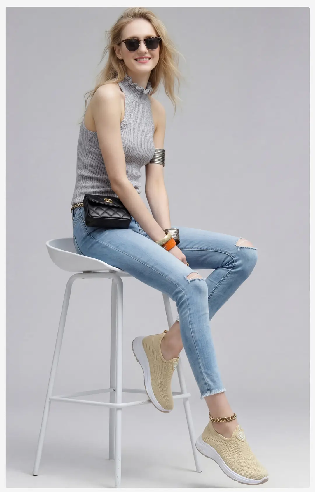Women's Spring Casual Sports Breathable Cross-Border Large Size Women's Shoes, Women's Soft-Soled Slip-On Lazy Shoes — feature 18