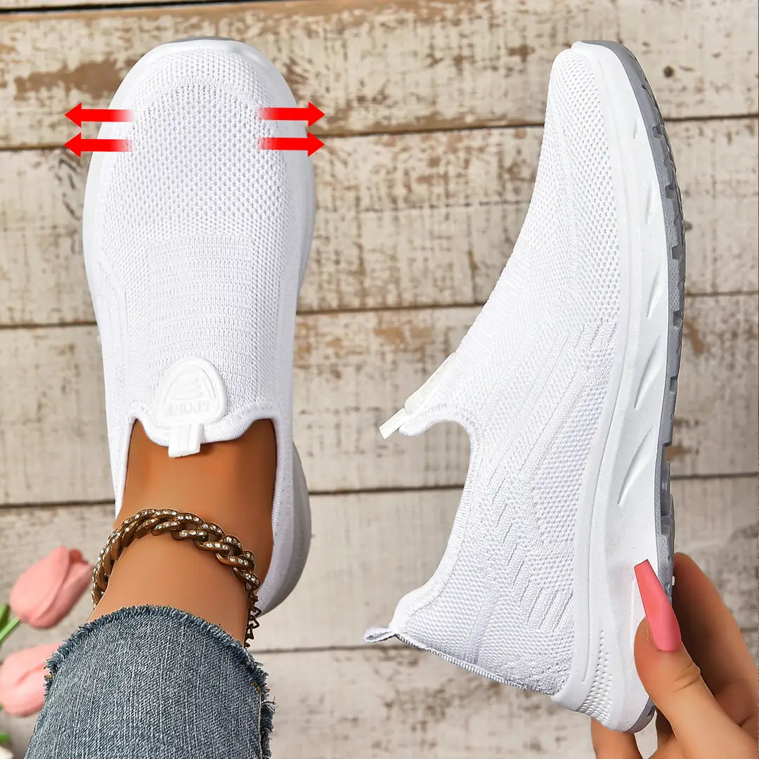 Women's Spring Casual Sports Breathable Cross-Border Large Size Women's Shoes, Women's Soft-Soled Slip-On Lazy Shoes — feature 3