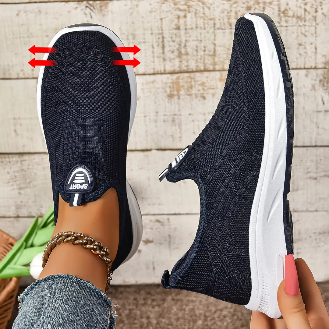 Women's Spring Casual Sports Breathable Cross-Border Large Size Women's Shoes, Women's Soft-Soled Slip-On Lazy Shoes — feature 5