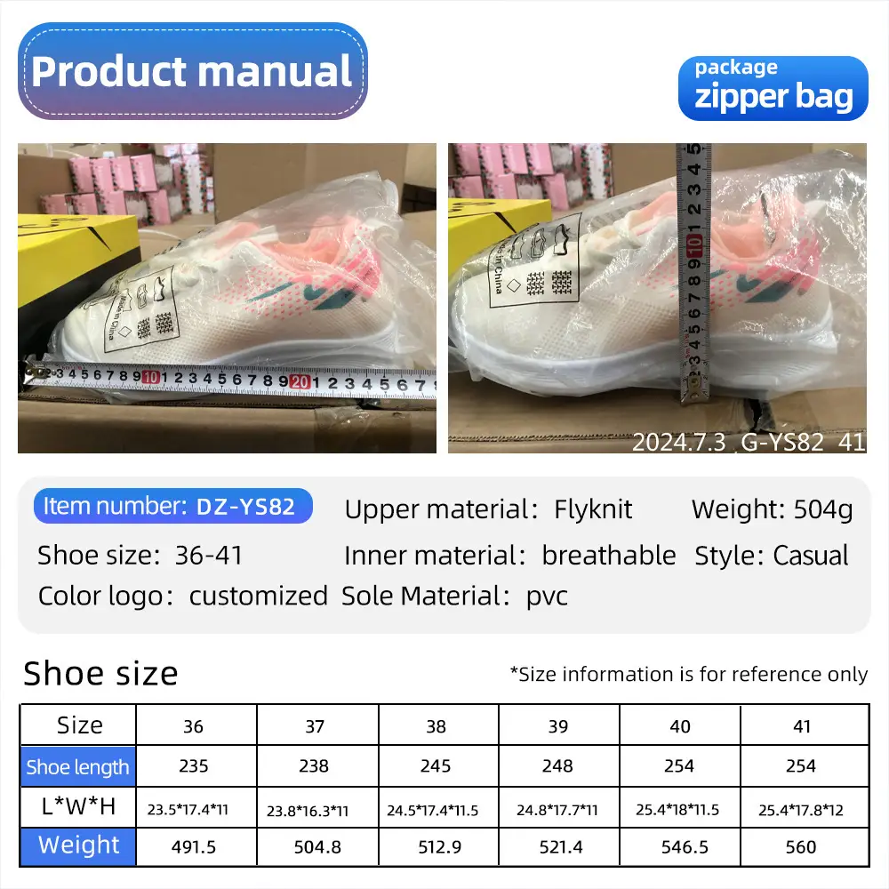 Women's Shoes Versatile Spring New Style Fly-Knit Casual Shoes Cross-Border Shoes Soft Sole Comfortable Sneakers Single Shoes - Image 6