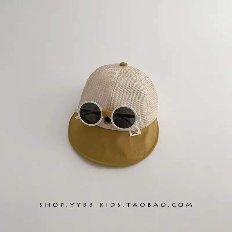 Children's Mesh Cap with Sunglasses Summer Travel Cap - Image 4