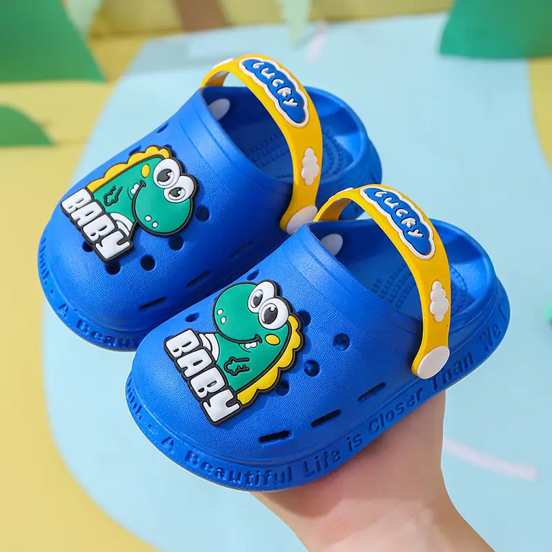 Blue Cartoon Astronaut Kids Sandals Summer Clogs