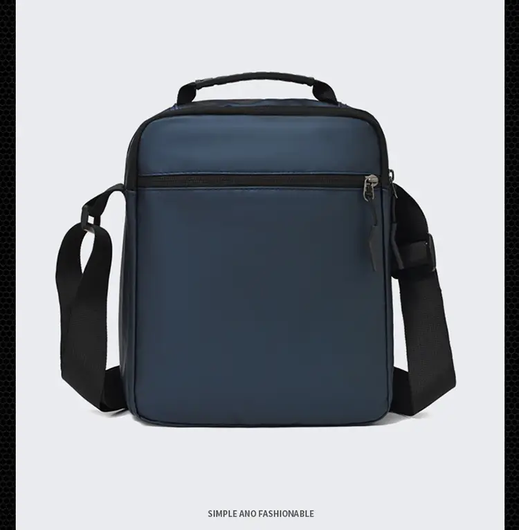 Men's Blue Oxford Cloth Shoulder Bag Commuter Crossbody — feature 23