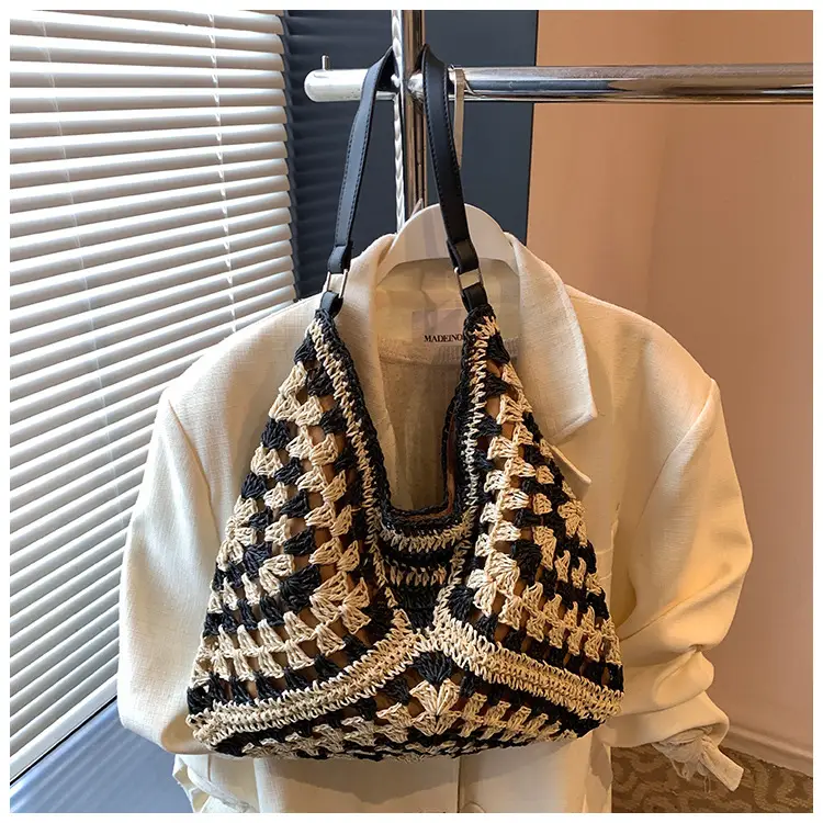 Hollow Straw Artistic Tote Bag for Women — feature 30