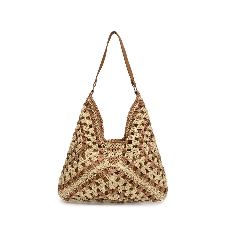 Hollow Straw Artistic Tote Bag for Women - Image 3