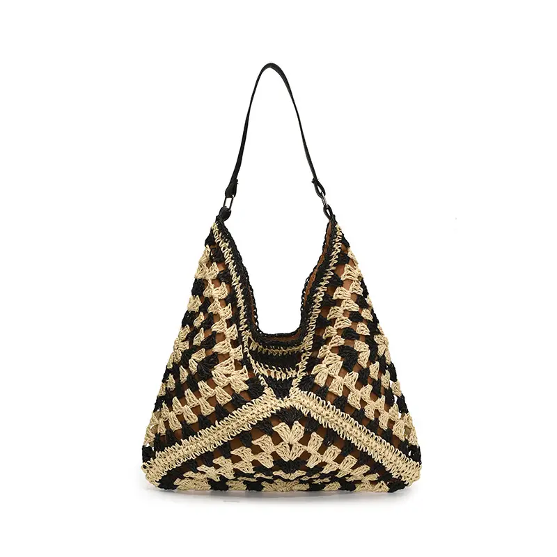 Hollow Straw Artistic Tote Bag for Women - Image 4