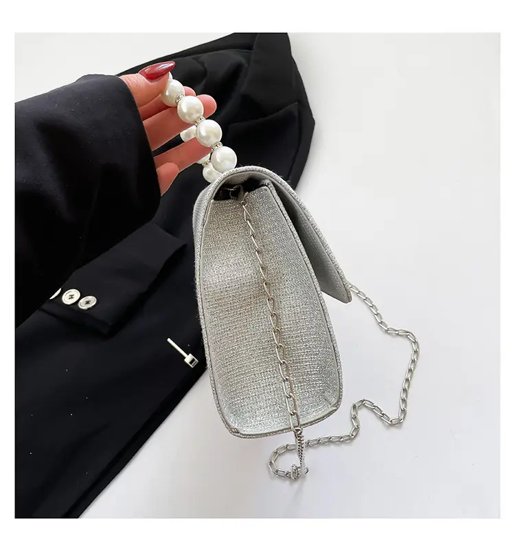Textured Bow Bag for Women, 5 Colors, Pearl Chain, Shoulder Crossbody — feature 26