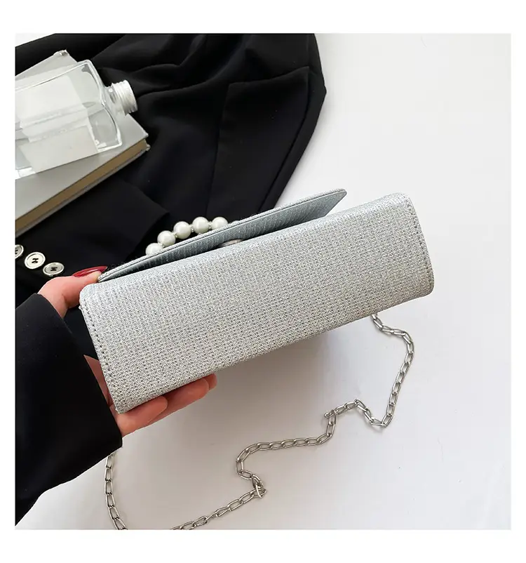 Textured Bow Bag for Women, 5 Colors, Pearl Chain, Shoulder Crossbody — feature 27
