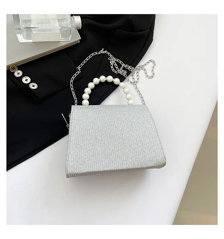 Textured Bow Bag for Women, 5 Colors, Pearl Chain, Shoulder Crossbody — feature 31