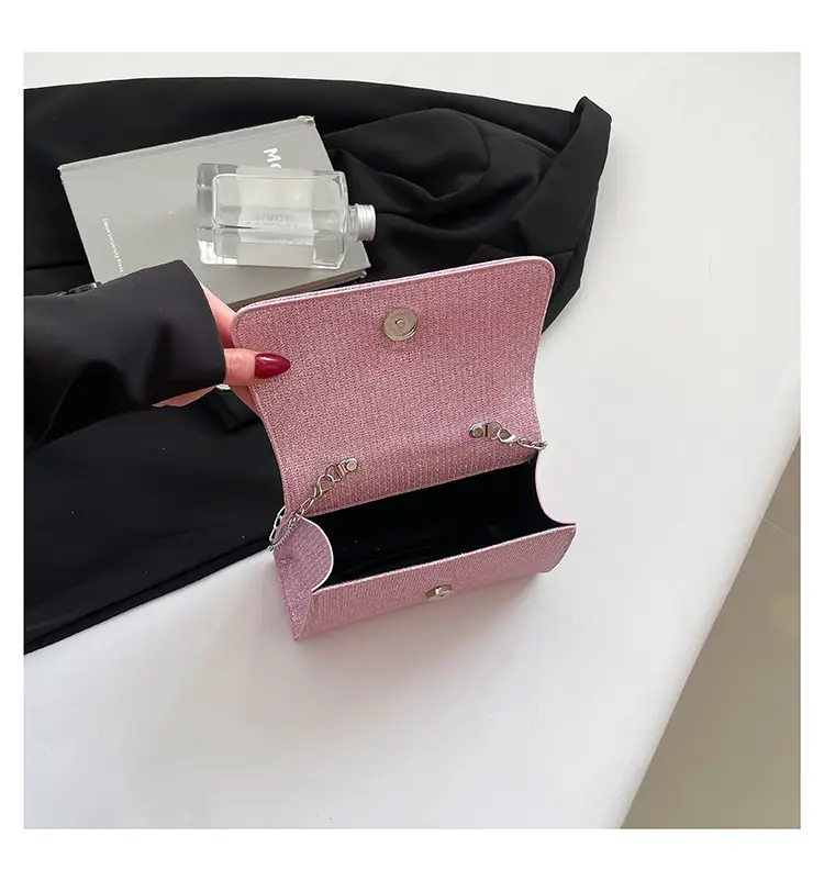 Textured Bow Bag for Women, 5 Colors, Pearl Chain, Shoulder Crossbody — feature 40