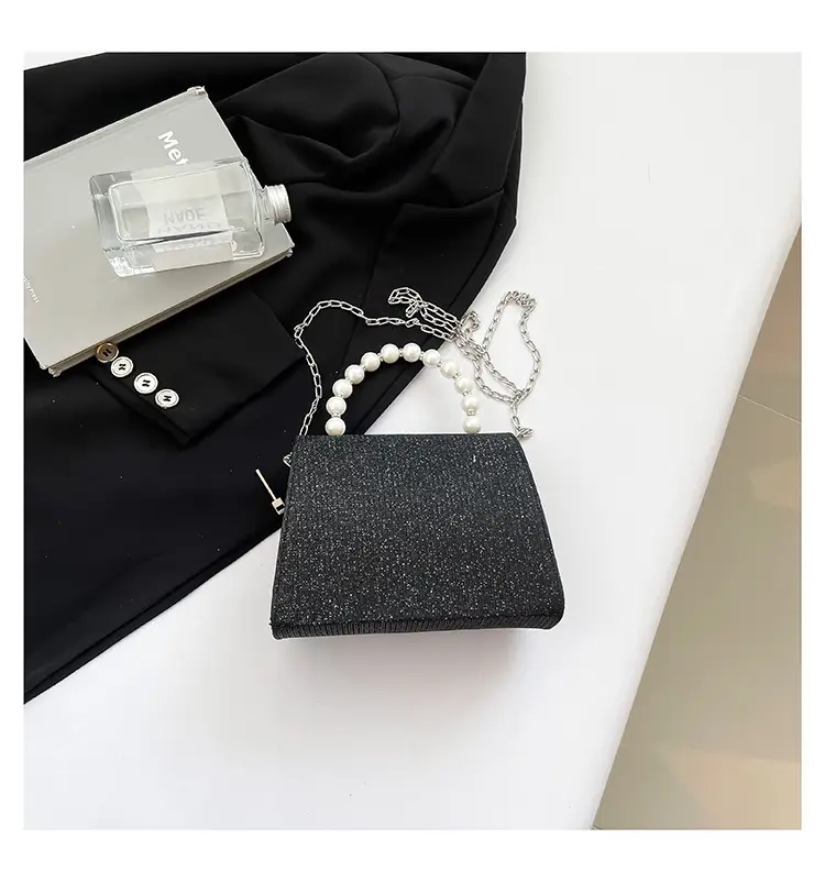 Textured Bow Bag for Women, 5 Colors, Pearl Chain, Shoulder Crossbody — feature 43