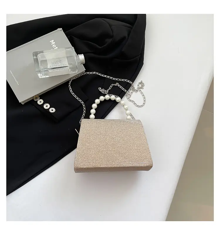 Textured Bow Bag for Women, 5 Colors, Pearl Chain, Shoulder Crossbody — feature 47