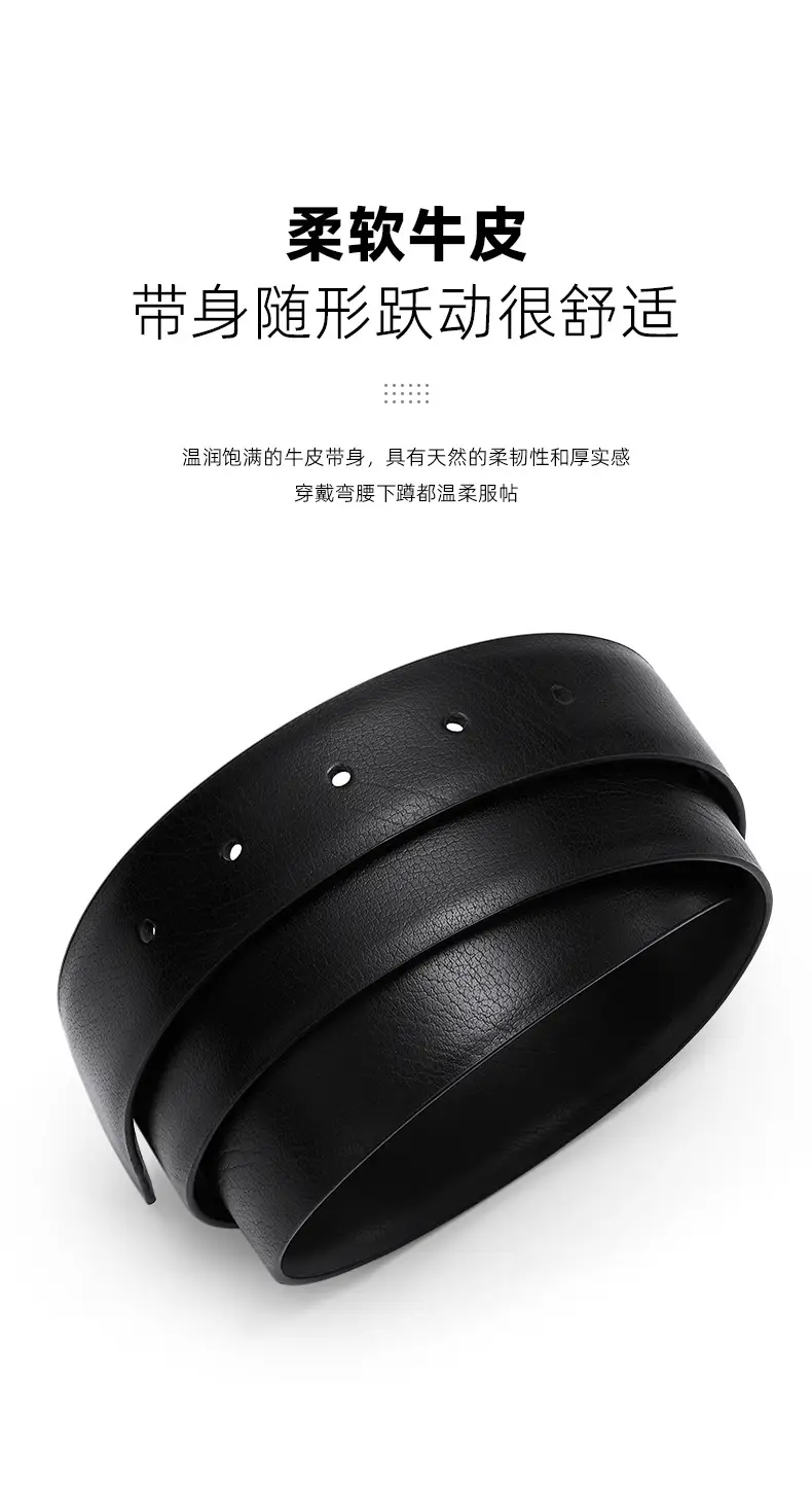Women's Beige Leather Belt with Metal Buckle — feature 19