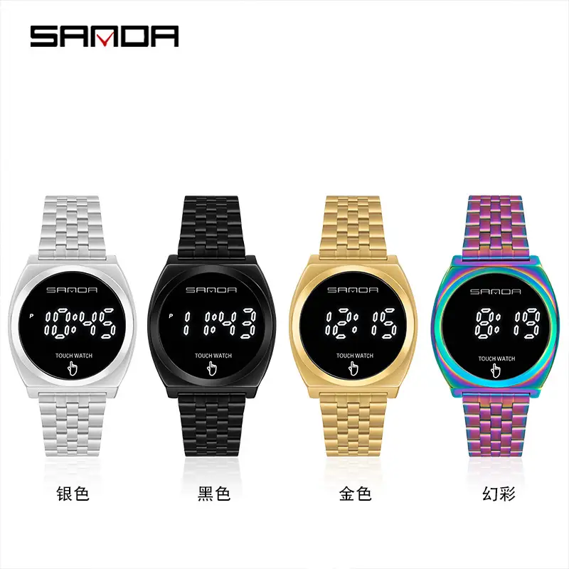 Sanda Touch Screen Business Steel Watch Digital Display - Image 6