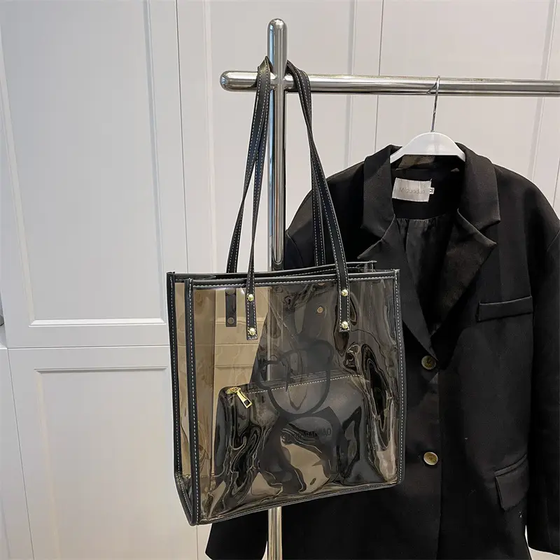 Transparent Bear Print Large Tote Bag for Women - Image 4