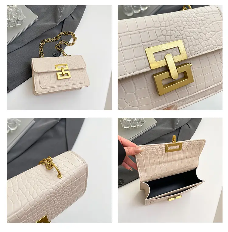 Trendy White Chain Shoulder Bag for Women — feature 10