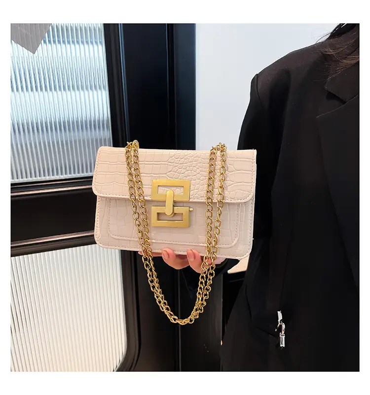 Trendy White Chain Shoulder Bag for Women — feature 14
