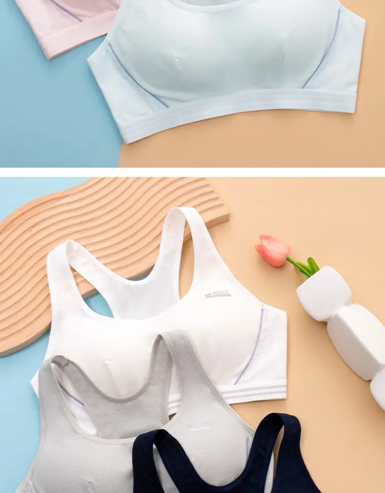 Girls' Sports Bras for Middle and High School Students, Shockproof Camisoles for Puberty Stages Two and Three — feature 16