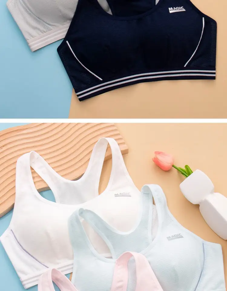 Girls' Sports Bras for Middle and High School Students, Shockproof Camisoles for Puberty Stages Two and Three — feature 17