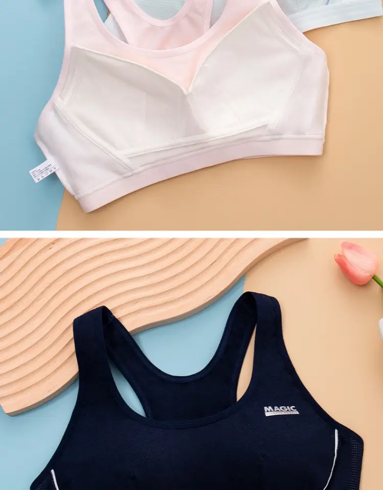 Girls' Sports Bras for Middle and High School Students, Shockproof Camisoles for Puberty Stages Two and Three — feature 18