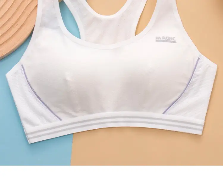Girls' Sports Bras for Middle and High School Students, Shockproof Camisoles for Puberty Stages Two and Three — feature 22