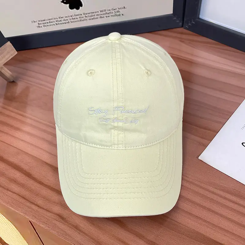 White Korean Letter Embroidered Women's Cap — feature 19