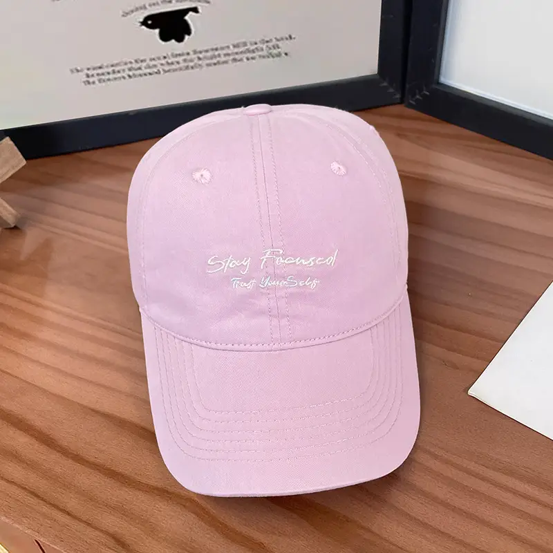 White Korean Letter Embroidered Women's Cap — feature 24
