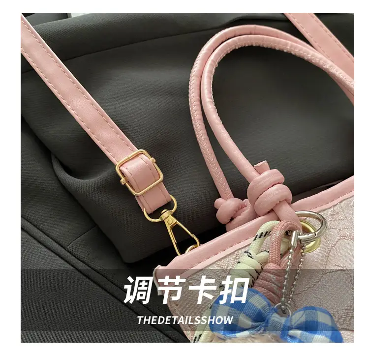 Pink Butterfly Embroidered Women's Shoulder Bag — feature 4