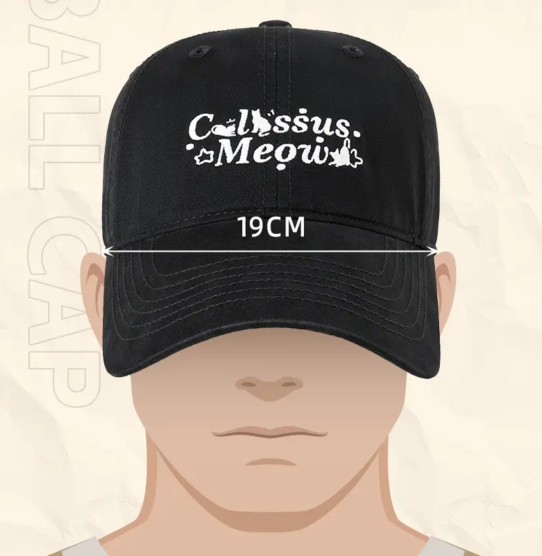 Japanese Style Embroidered Baseball Cap Black — feature 17