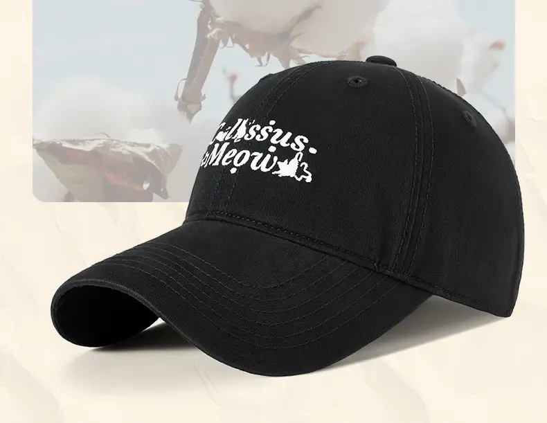 Japanese Style Embroidered Baseball Cap Black — feature 25