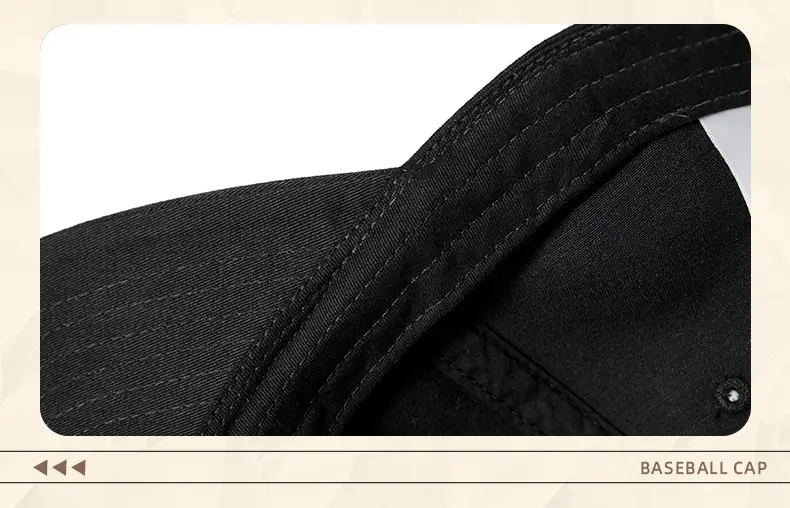 Japanese Style Embroidered Baseball Cap Black — feature 29