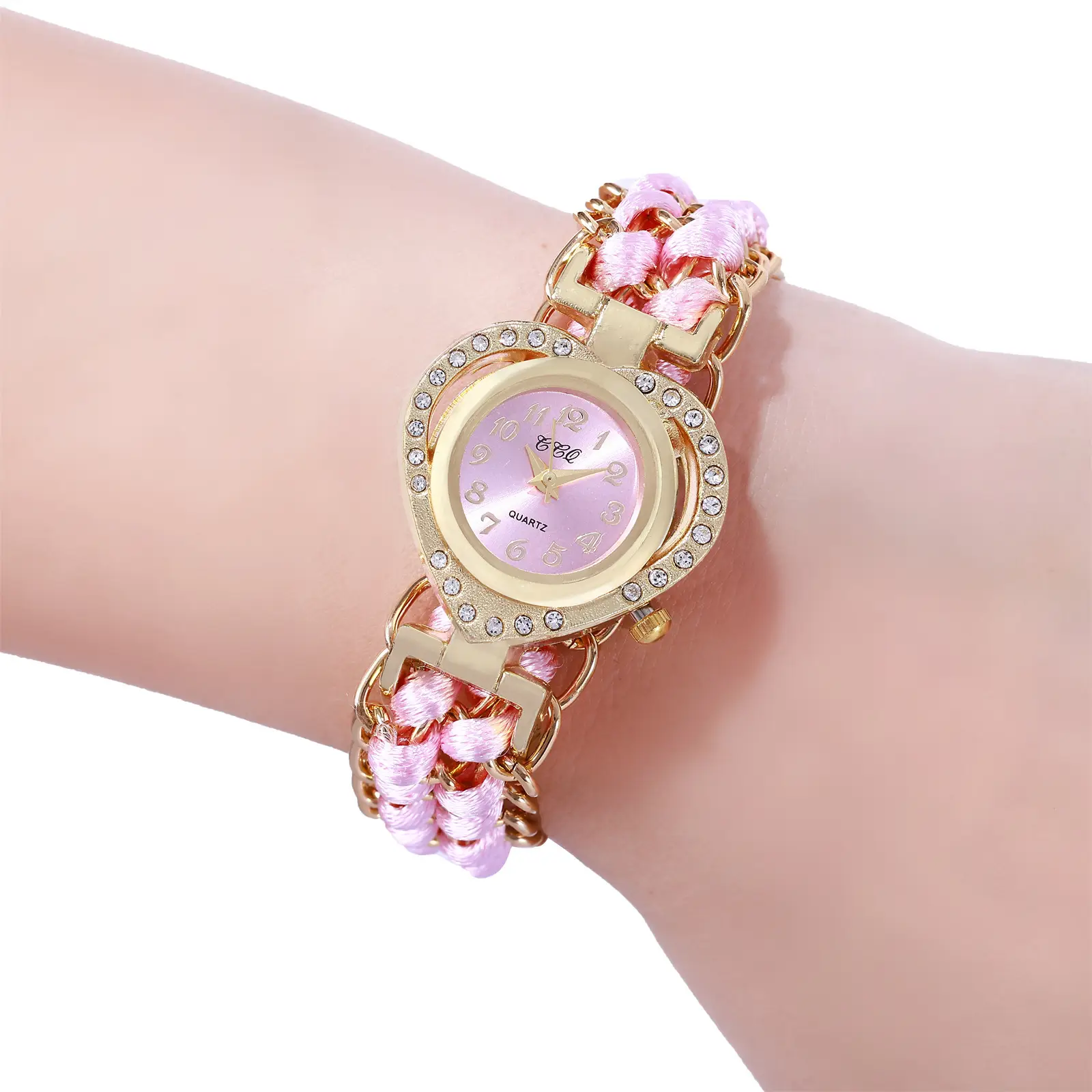 Gold Plated Braided Watch for Women Ethnic Love Case