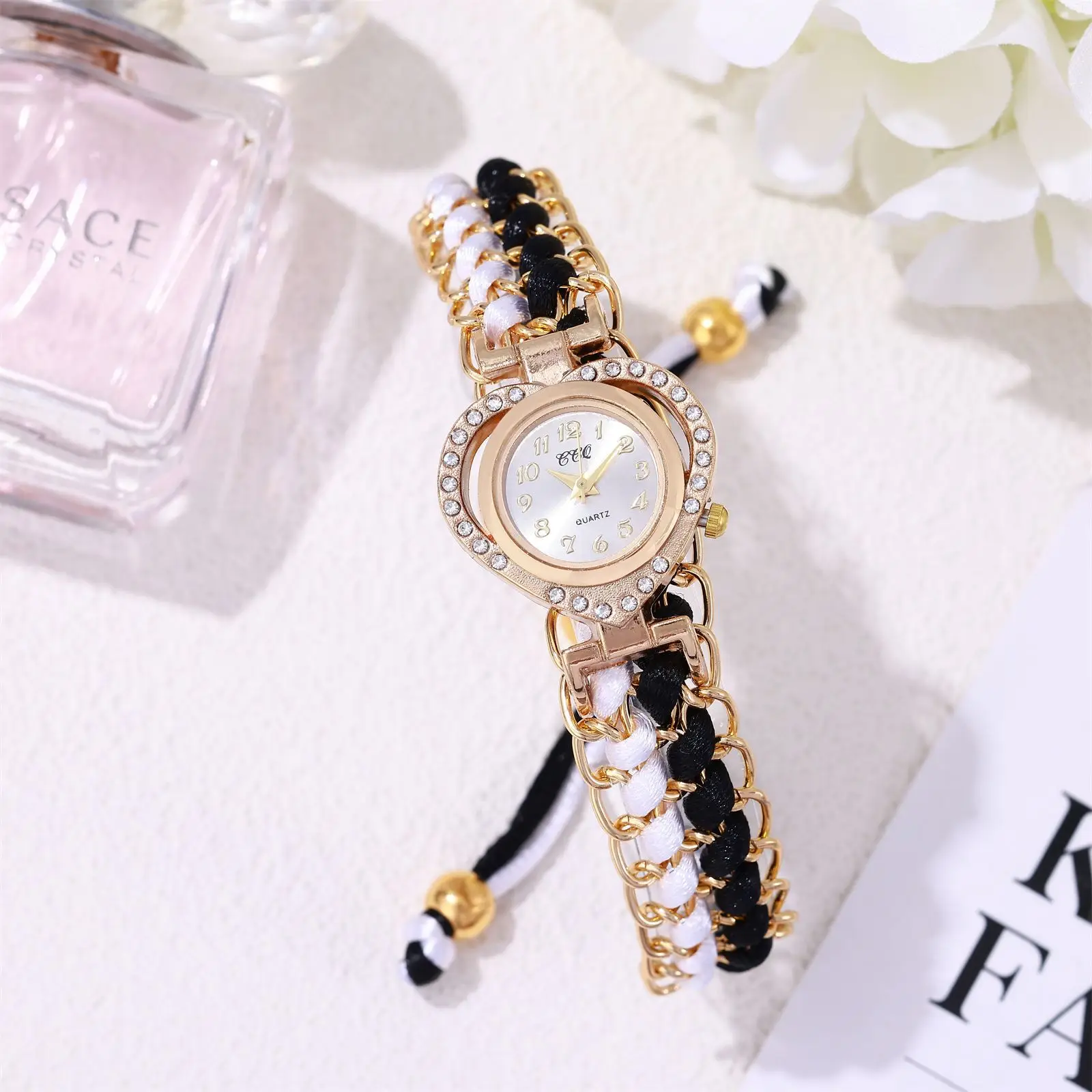 Gold Plated Braided Watch for Women Ethnic Love Case — feature 11