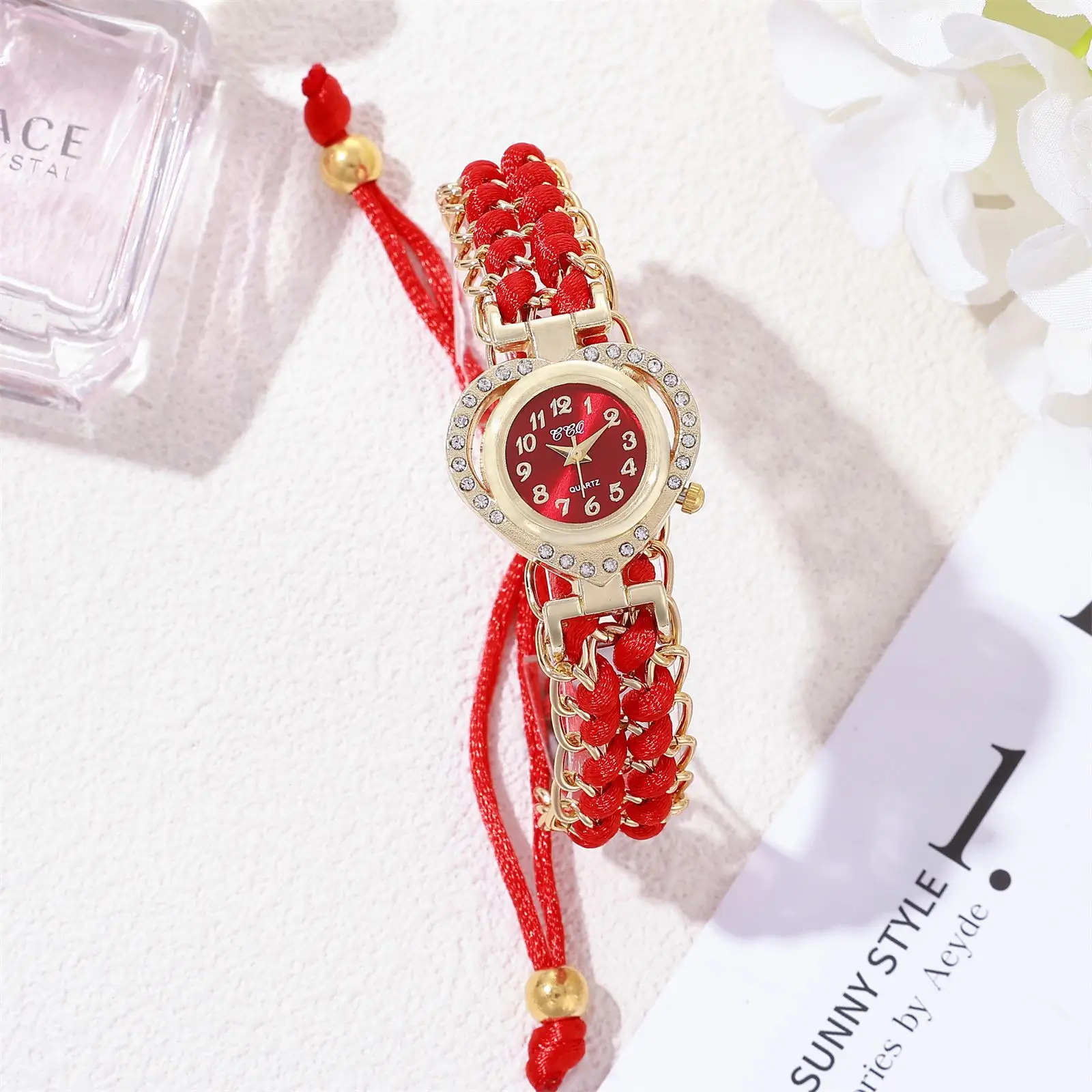Gold Plated Braided Watch for Women Ethnic Love Case — feature 12