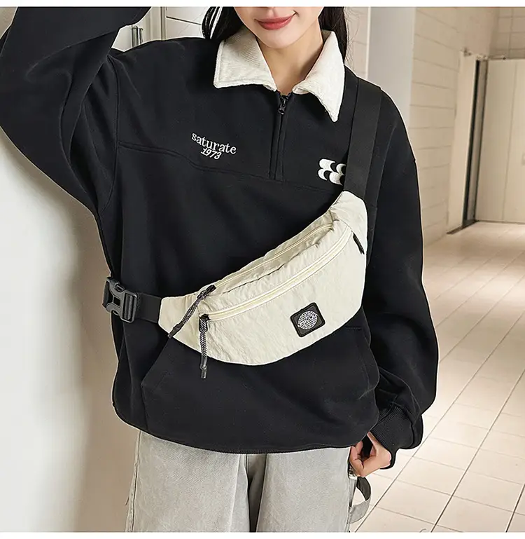 Black Crossbody Bag for Women Large Capacity Waist Bag — feature 12