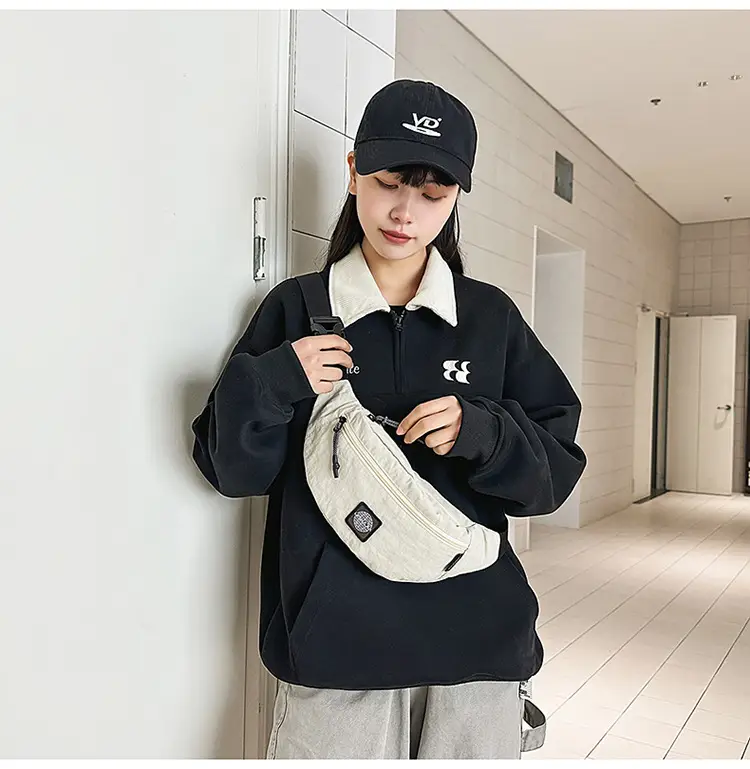 Black Crossbody Bag for Women Large Capacity Waist Bag — feature 14