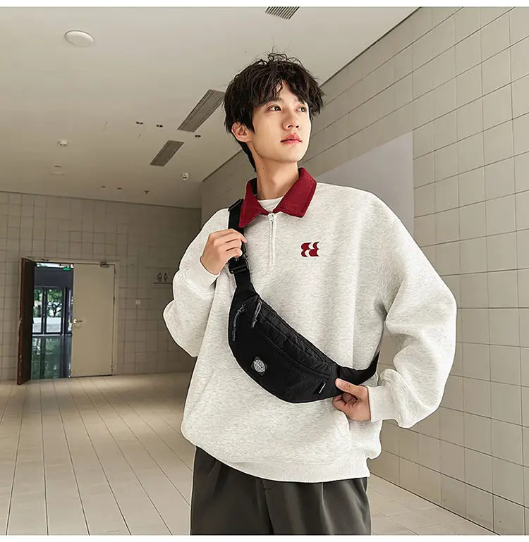 Black Crossbody Bag for Women Large Capacity Waist Bag — feature 21