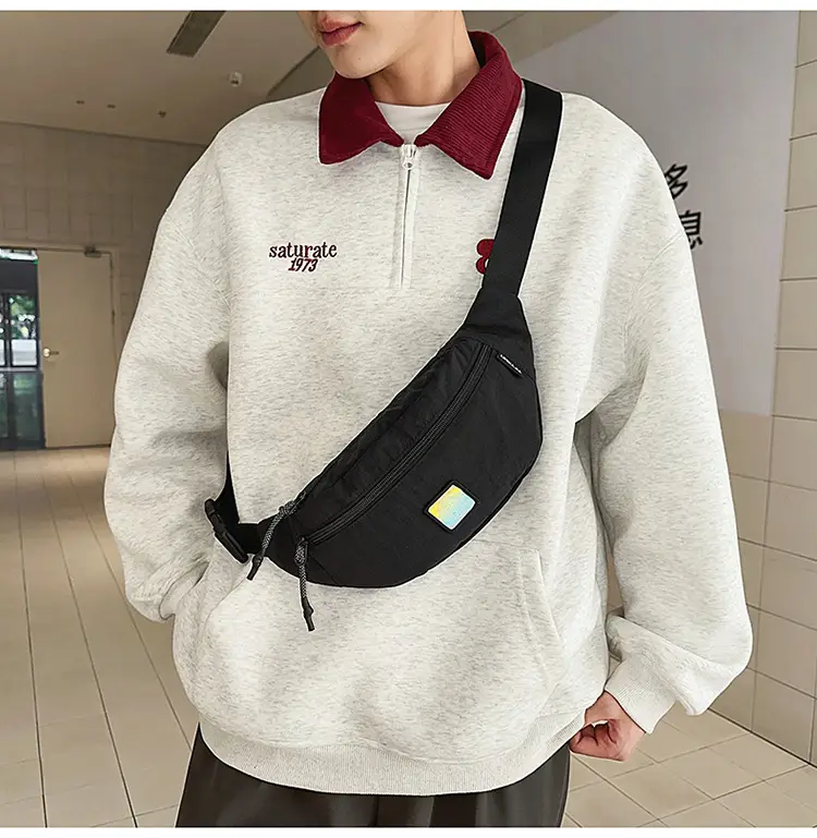 Black Crossbody Bag for Women Large Capacity Waist Bag — feature 25